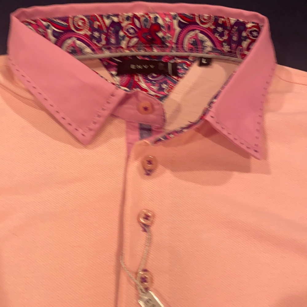 NWT Envy silver large pink polo 🔥🔥